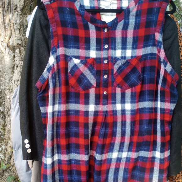 Maurices large plaid print /dress/ tunic size 3 - Picture 2 of 5